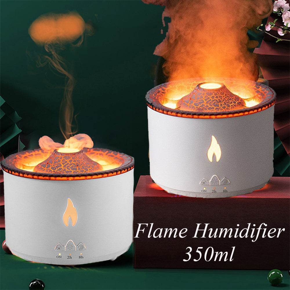 New Creative Ultrasonic Essential Oil Humidifier Volcano Aromatherapy Machine Spray Jellyfish Air Flame Humidifier Diffuser - NamafadStore