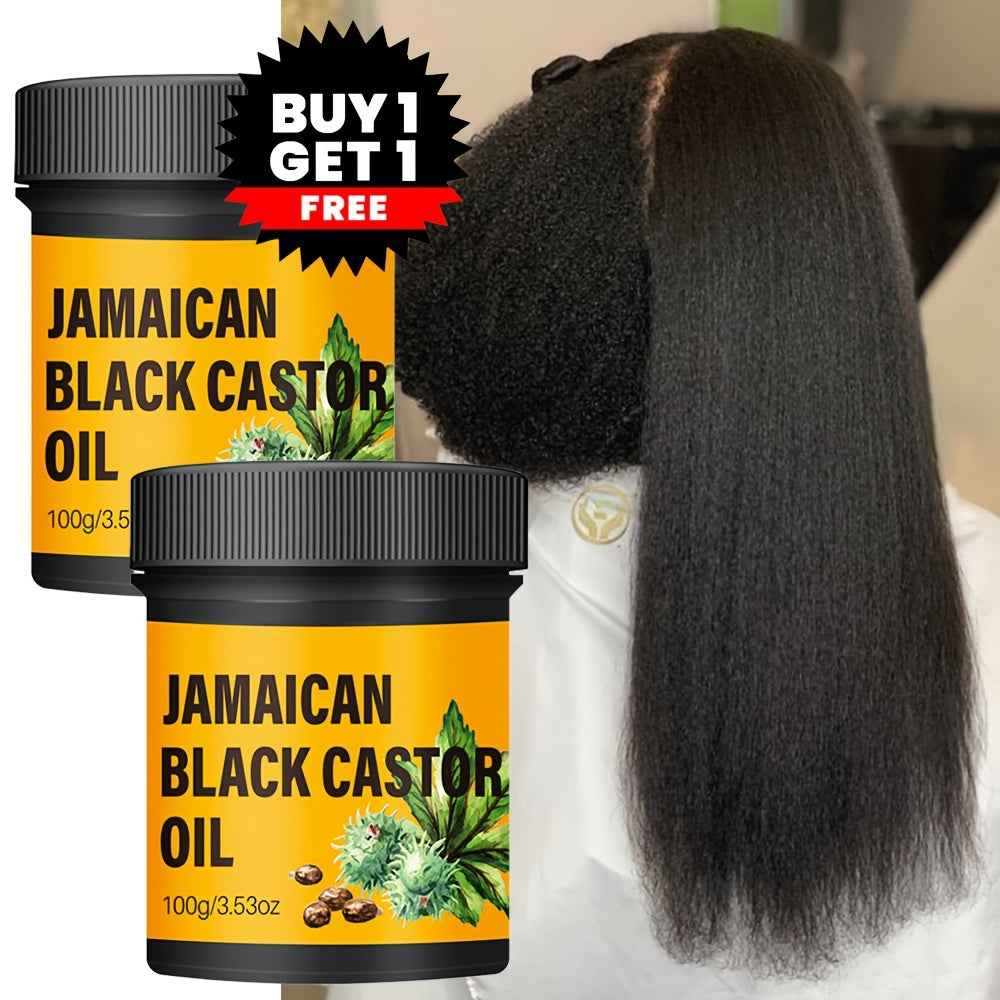2pcs Jamaican Black Castor Oil Hair Care - Pure Cold Pressed, Moisturizing and Nourishing for Stronger Healthier Hair, Suitable for Normal Hair