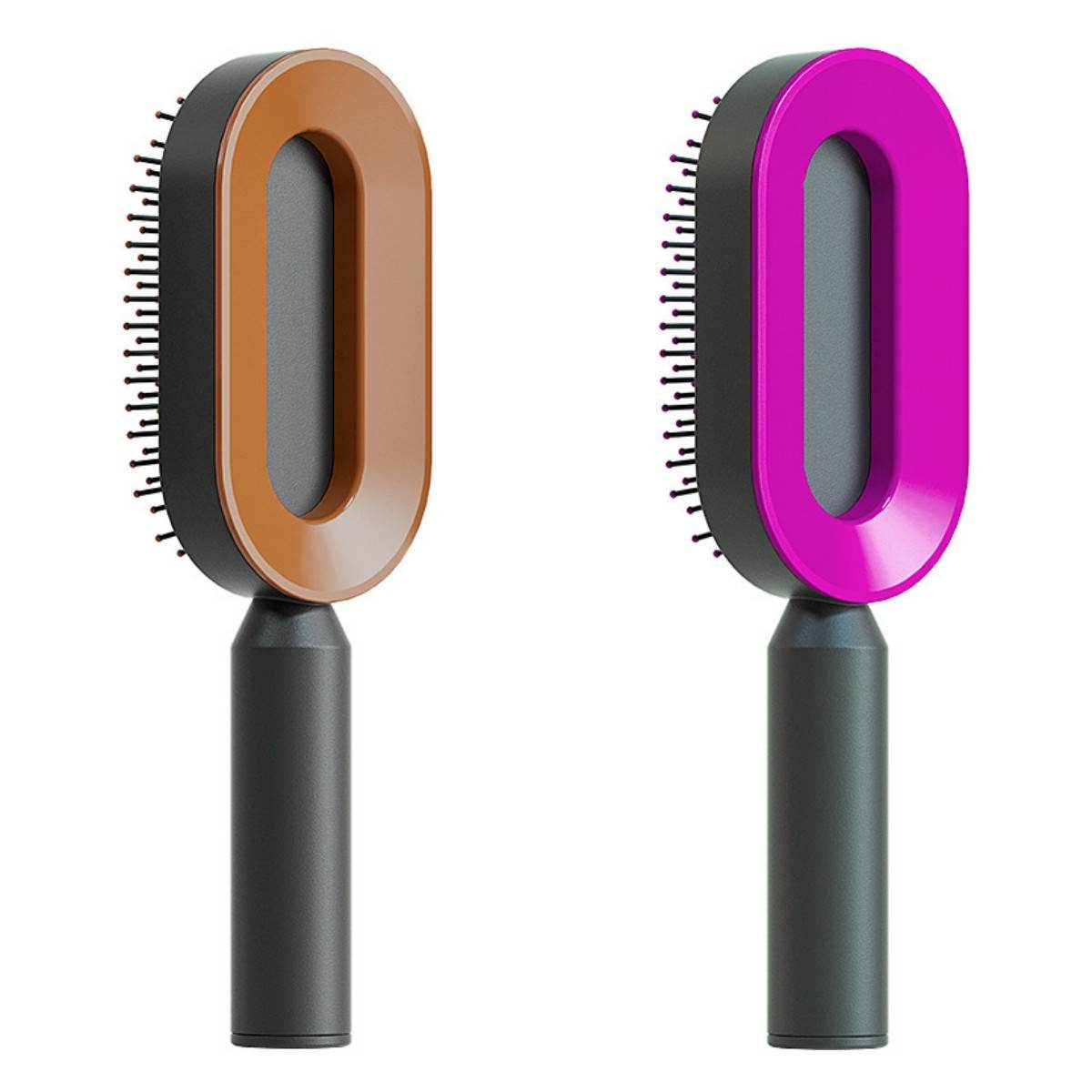Self Cleaning Hair Brush For Women One-key Cleaning Hair Loss Airbag Massage Scalp Comb Anti-Static Hairbrush - NamafadStore