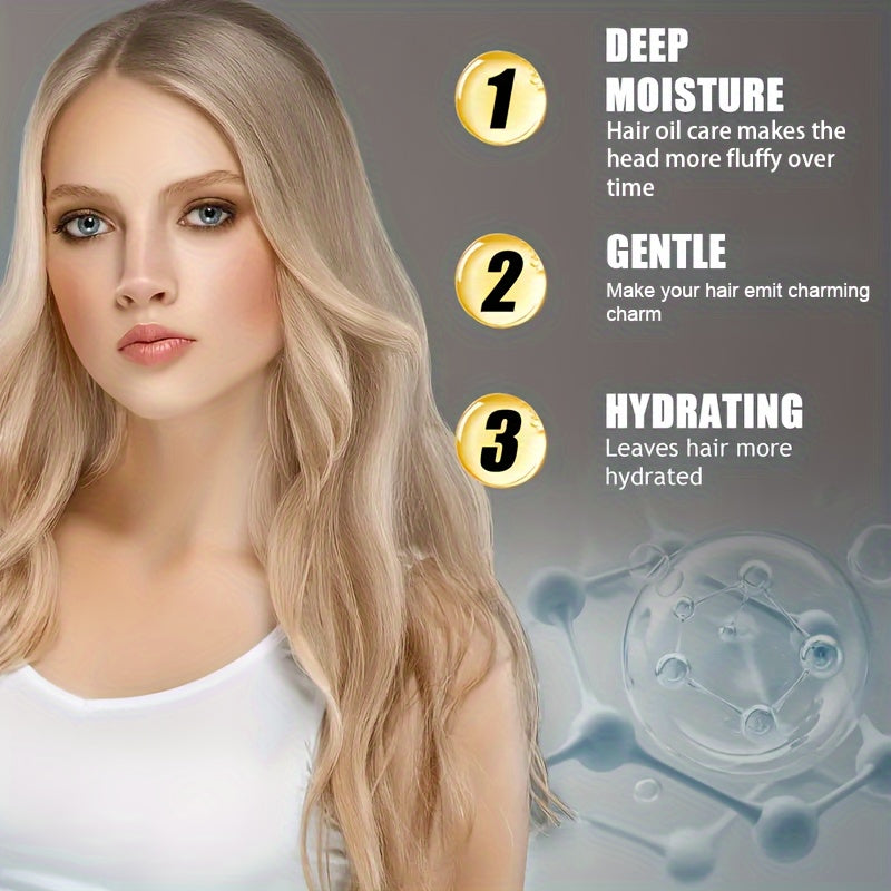 3pcs1.01oz Biotin Keratin Hair Care Essential Oil Combination Set, Rich In Biotin, Deeply Moisturizes And Nourishes Hair, Making It Soft, Smooth And Non Greasy. It Is a Must-Have for Autumn And Winter Hair Care