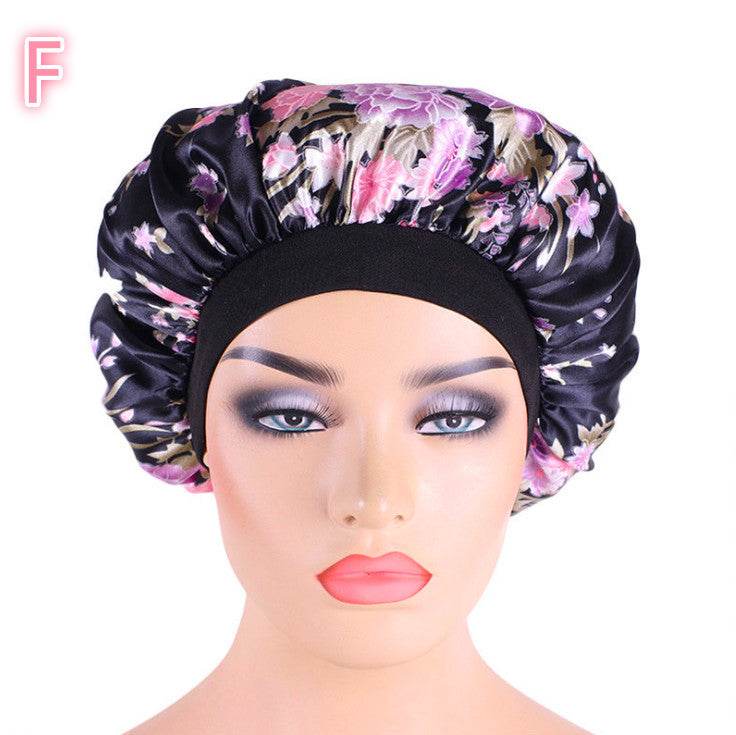 Beauty Print Satin Silk Bonnet Sleep Night Cap for Hair Protection - NamafadStore