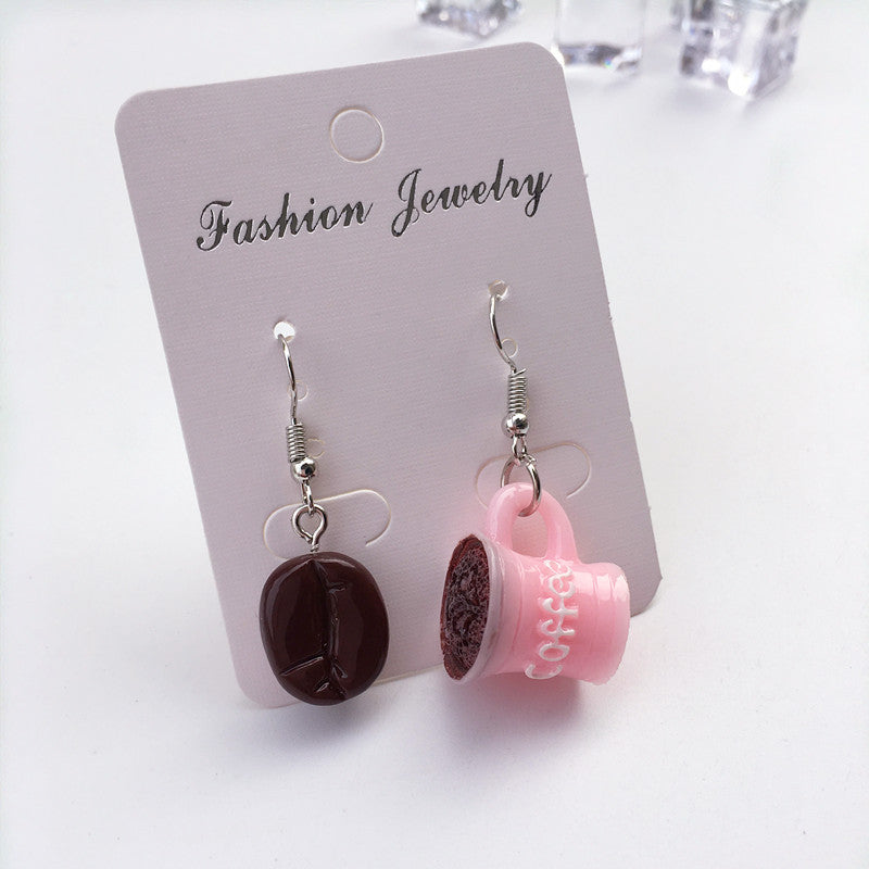 Women Earring Made Cute Girls Eardrop Funny Gift Sweet Handmade Cartoons Mini Fruit Drink Ham Sausage Toothpaste Shampoo