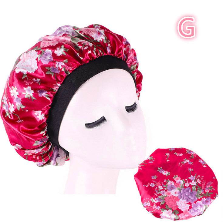 Beauty Print Satin Silk Bonnet Sleep Night Cap for Hair Protection - NamafadStore