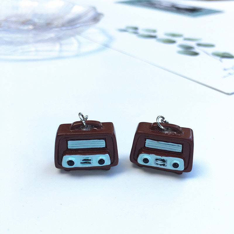 Women Earring Made Cute Girls Eardrop Funny Gift Sweet Handmade Cartoons Mini Fruit Drink Ham Sausage Toothpaste Shampoo