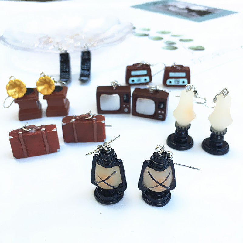 Women Earring Made Cute Girls Eardrop Funny Gift Sweet Handmade Cartoons Mini Fruit Drink Ham Sausage Toothpaste Shampoo