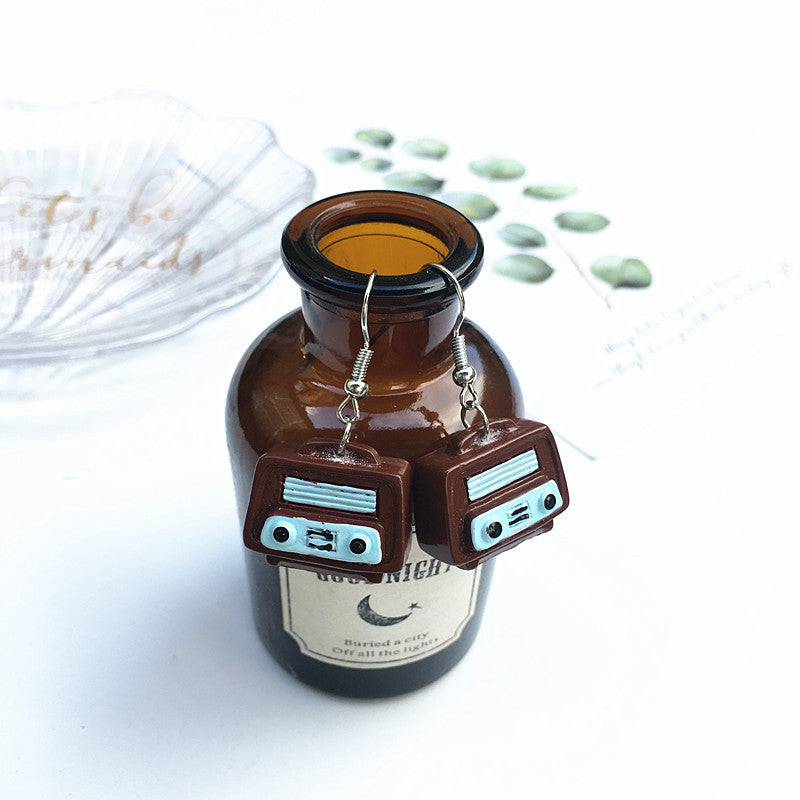 Women Earring Made Cute Girls Eardrop Funny Gift Sweet Handmade Cartoons Mini Fruit Drink Ham Sausage Toothpaste Shampoo