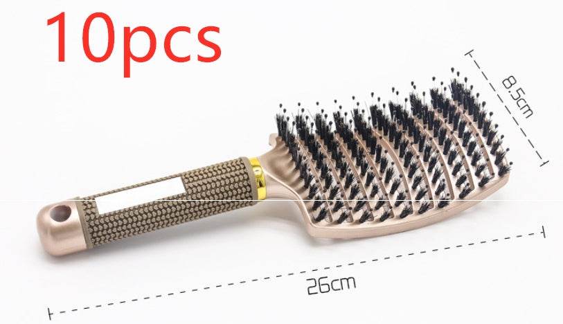 Hairbrush Anti Klit Brushy Haarborstel Women Detangler Hair Brush Bristle Nylon Scalp Massage Teaser Hair Brush Comb - NamafadStore