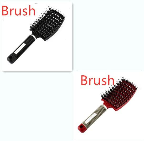 Hairbrush Anti Klit Brushy Haarborstel Women Detangler Hair Brush Bristle Nylon Scalp Massage Teaser Hair Brush Comb - NamafadStore