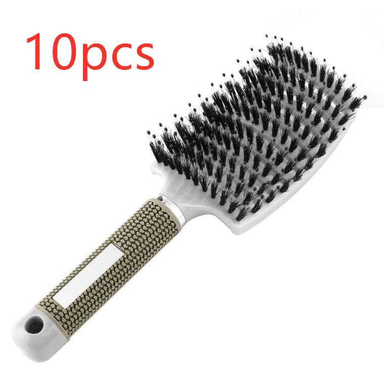 Hairbrush Anti Klit Brushy Haarborstel Women Detangler Hair Brush Bristle Nylon Scalp Massage Teaser Hair Brush Comb - NamafadStore