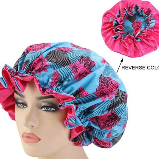 African Ankara Print Bonnet Women Night Sleep Cap - Stylish & Comfortable Sleep Accessory - NamafadStore