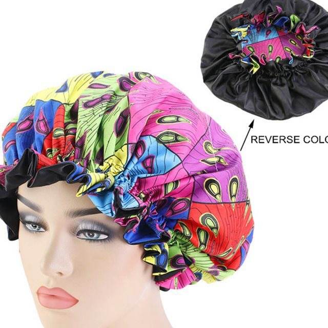 African Ankara Print Bonnet Women Night Sleep Cap - Stylish & Comfortable Sleep Accessory - NamafadStore