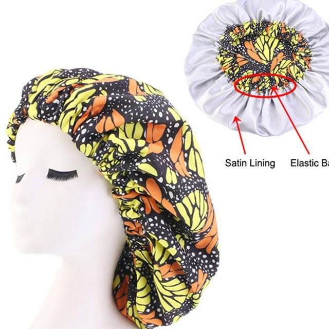 African Ankara Print Bonnet Women Night Sleep Cap - Stylish & Comfortable Sleep Accessory - NamafadStore