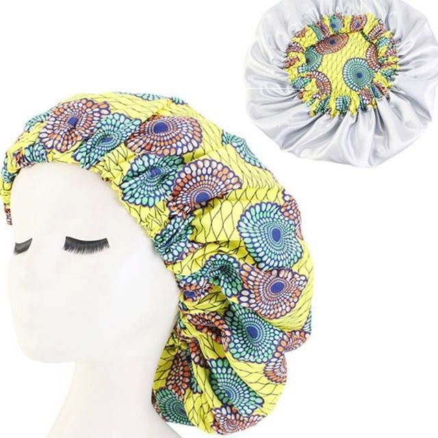 African Ankara Print Bonnet Women Night Sleep Cap - Stylish & Comfortable Sleep Accessory - NamafadStore