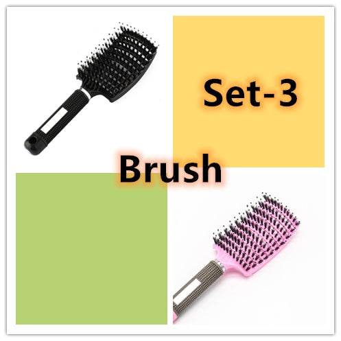 Hairbrush Anti Klit Brushy Haarborstel Women Detangler Hair Brush Bristle Nylon Scalp Massage Teaser Hair Brush Comb - NamafadStore
