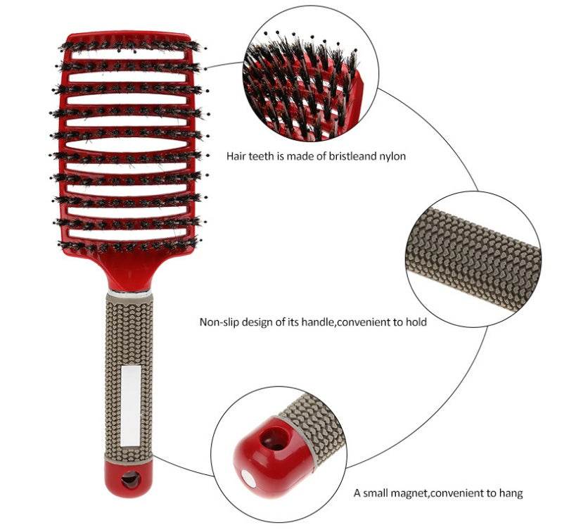 Hairbrush Anti Klit Haarborstel Vrouwen Detangler Hair Brush Nylon Scalp Massage Teaser Kam - NamafadStore