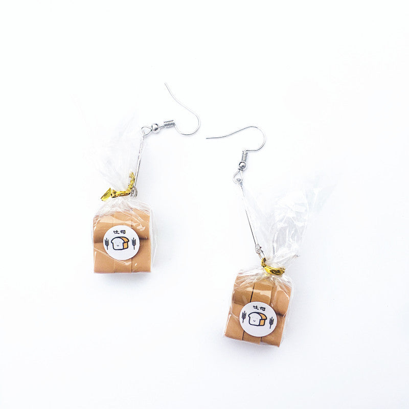 Women Earring Made Cute Girls Eardrop Funny Gift Sweet Handmade Cartoons Mini Fruit Drink Ham Sausage Toothpaste Shampoo