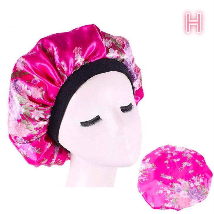 Beauty Print Satin Silk Bonnet Sleep Night Cap for Hair Protection - NamafadStore