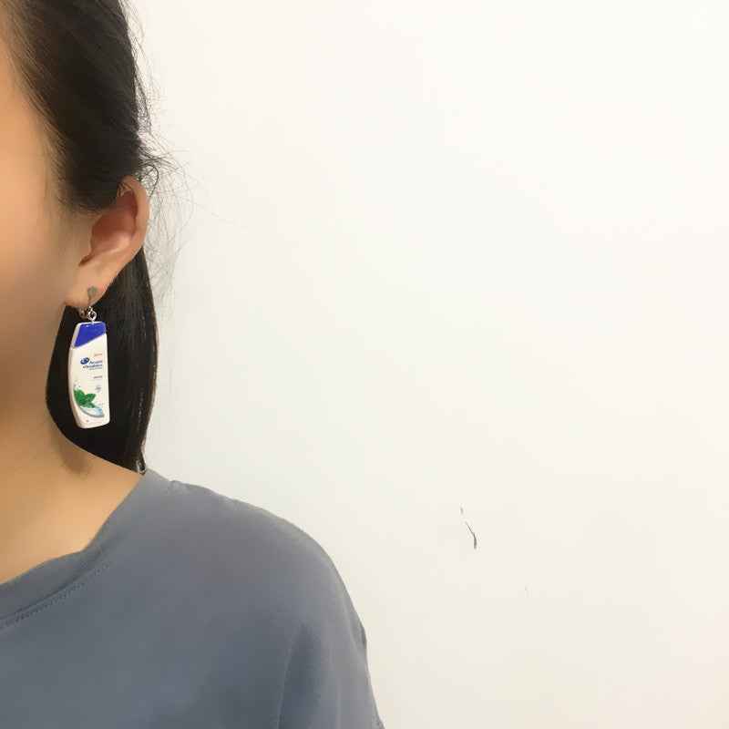 Women Earring Made Cute Girls Eardrop Funny Gift Sweet Handmade Cartoons Mini Fruit Drink Ham Sausage Toothpaste Shampoo
