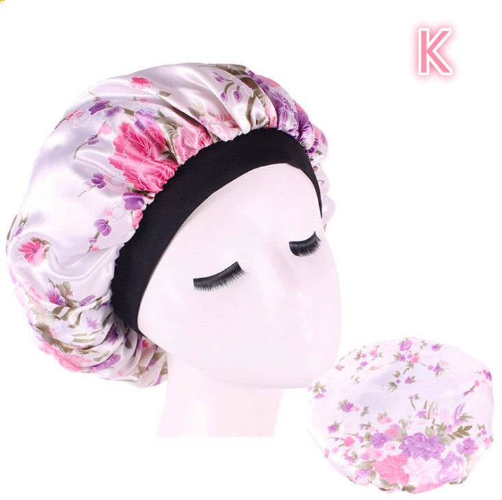 Beauty Print Satin Silk Bonnet Sleep Night Cap for Hair Protection - NamafadStore