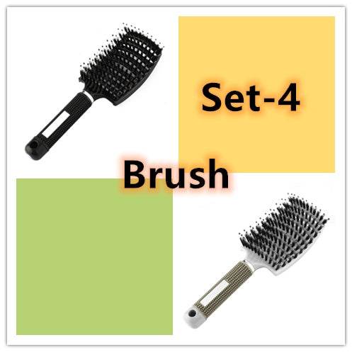 Hairbrush Anti Klit Brushy Haarborstel Women Detangler Hair Brush Bristle Nylon Scalp Massage Teaser Hair Brush Comb - NamafadStore