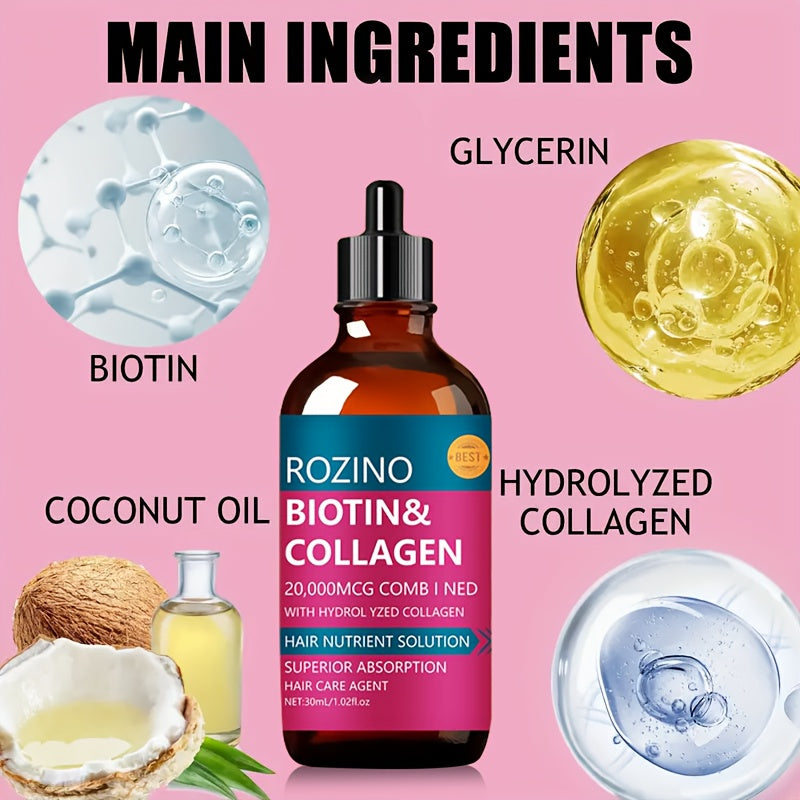 3pcs1.01oz Biotin Keratin Hair Care Essential Oil Combination Set, Rich In Biotin, Deeply Moisturizes And Nourishes Hair, Making It Soft, Smooth And Non Greasy. It Is a Must-Have for Autumn And Winter Hair Care