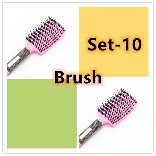 Hairbrush Anti Klit Brushy Haarborstel Women Detangler Hair Brush Bristle Nylon Scalp Massage Teaser Hair Brush Comb - NamafadStore
