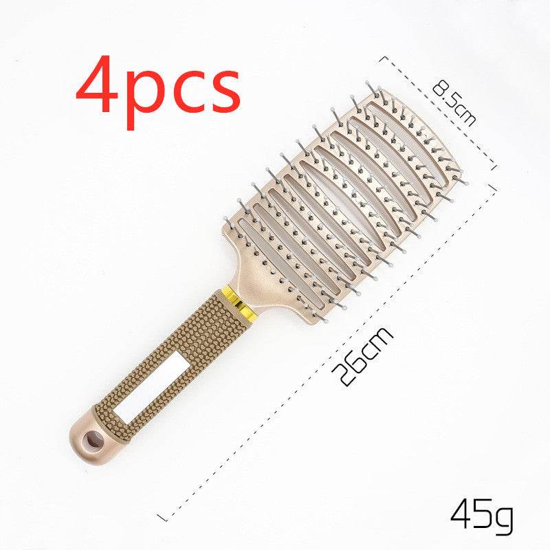 Hairbrush Anti Klit Haarborstel Vrouwen Detangler Hair Brush Nylon Scalp Massage Teaser Kam - NamafadStore