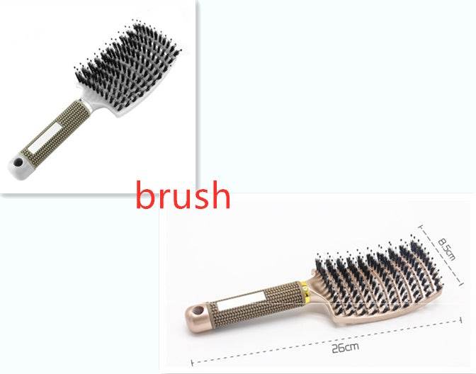 Hairbrush Anti Klit Brushy Haarborstel Women Detangler Hair Brush Bristle Nylon Scalp Massage Teaser Hair Brush Comb - NamafadStore