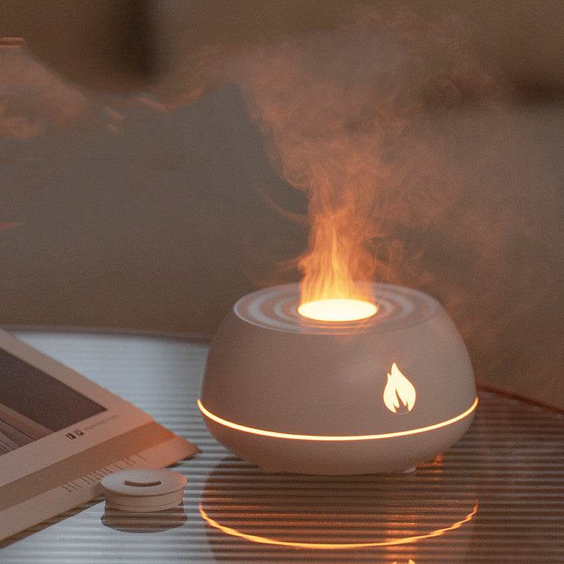 Flame Humidifier Diffuser 130ML USB Aromatherapy Essential Oil Diffuser 7 Colors Light Home Air Humidifier - NamafadStore