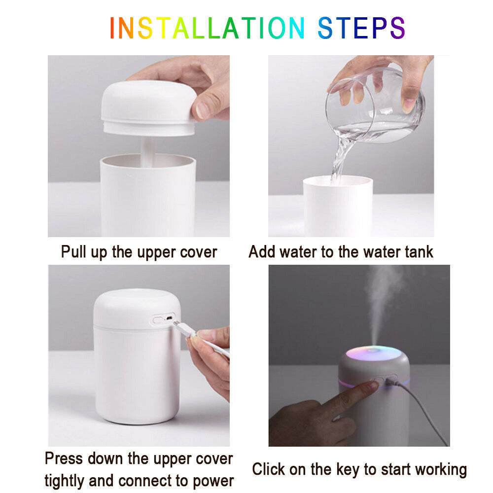 Aroma Essential Oil Diffuser Grain Ultrasonic Air LED Aromatherapy Humidifier - NamafadStore