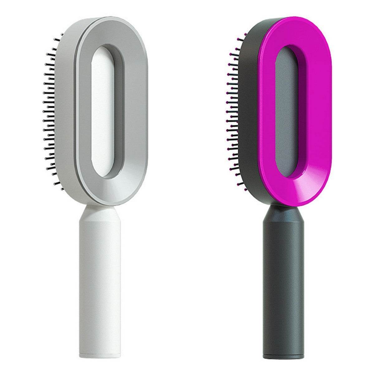 Self Cleaning Hair Brush For Women One-key Cleaning Hair Loss Airbag Massage Scalp Comb Anti-Static Hairbrush - NamafadStore