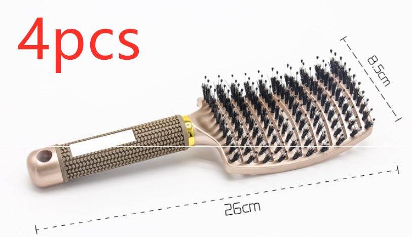 Hairbrush Anti Klit Brushy Haarborstel Women Detangler Hair Brush Bristle Nylon Scalp Massage Teaser Hair Brush Comb - NamafadStore