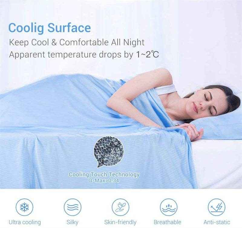 Cooling Blanket Summer - Cooling Fiber Absorb Heat Washable Cover Over Blankets - NamafadStore