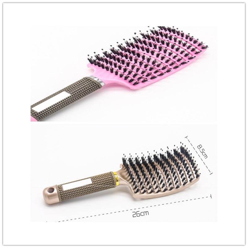 Hairbrush Anti Klit Brushy Haarborstel Women Detangler Hair Brush Bristle Nylon Scalp Massage Teaser Hair Brush Comb - NamafadStore