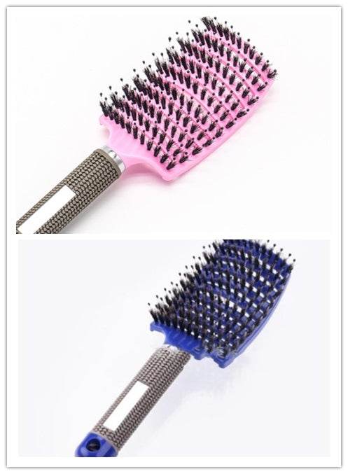 Hairbrush Anti Klit Brushy Haarborstel Women Detangler Hair Brush Bristle Nylon Scalp Massage Teaser Hair Brush Comb - NamafadStore