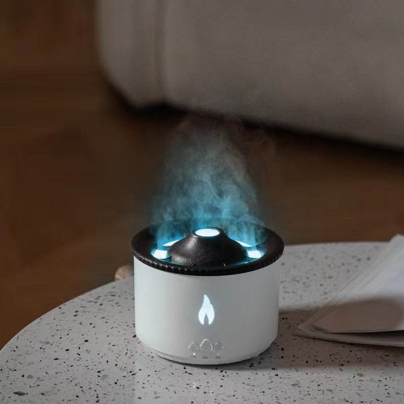 New Creative Ultrasonic Essential Oil Humidifier Volcano Aromatherapy Machine Spray Jellyfish Air Flame Humidifier Diffuser - NamafadStore