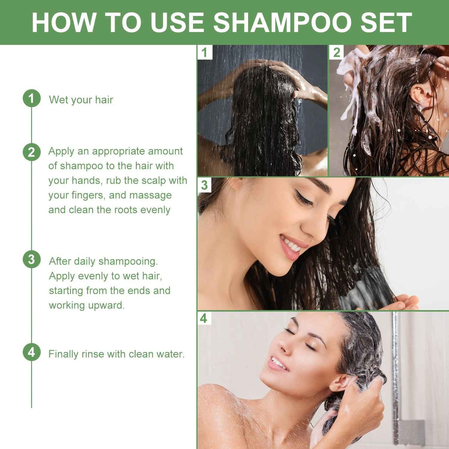 6.76oz*2 hair care set castor oil conditioner + rosemary shampoo, rich in rosemary extract, castor seed oil, combined use, shampooing with essential oils, healthy with, smooth and silky, long-lasting fragrance