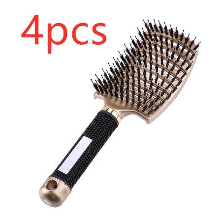 Hairbrush Anti Klit Brushy Haarborstel Women Detangler Hair Brush Bristle Nylon Scalp Massage Teaser Hair Brush Comb - NamafadStore