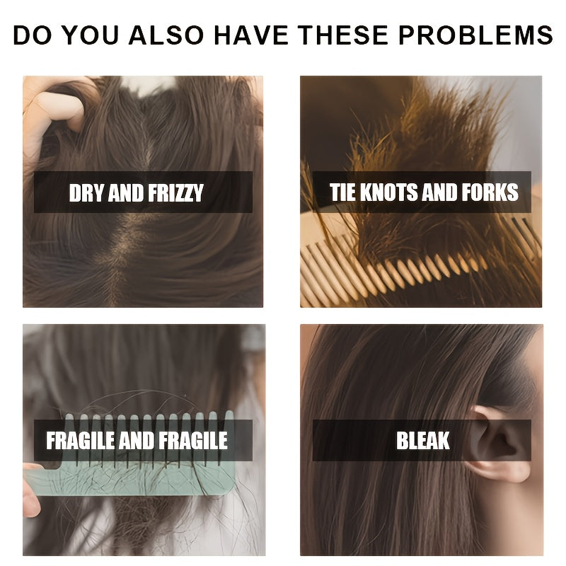 3pcs1.01oz Biotin Keratin Hair Care Essential Oil Combination Set, Rich In Biotin, Deeply Moisturizes And Nourishes Hair, Making It Soft, Smooth And Non Greasy. It Is a Must-Have for Autumn And Winter Hair Care