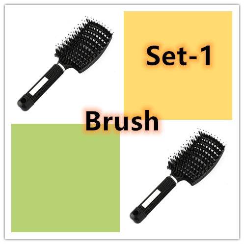 Hairbrush Anti Klit Brushy Haarborstel Women Detangler Hair Brush Bristle Nylon Scalp Massage Teaser Hair Brush Comb - NamafadStore