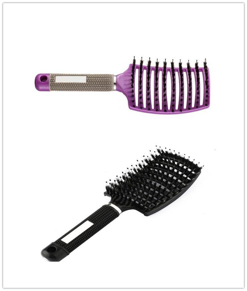Hairbrush Anti Klit Brushy Haarborstel Women Detangler Hair Brush Bristle Nylon Scalp Massage Teaser Hair Brush Comb - NamafadStore