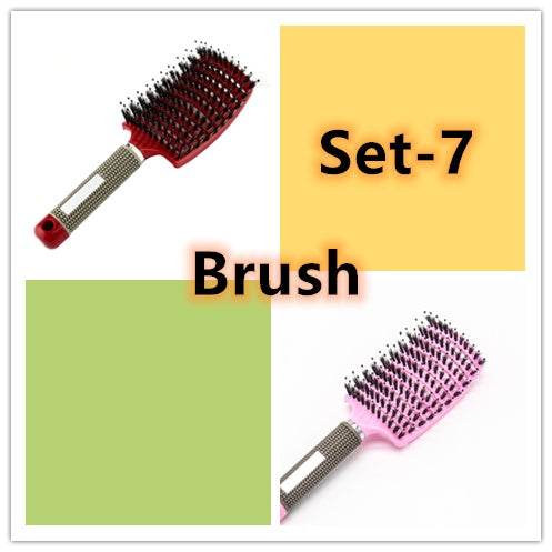 Hairbrush Anti Klit Brushy Haarborstel Women Detangler Hair Brush Bristle Nylon Scalp Massage Teaser Hair Brush Comb - NamafadStore