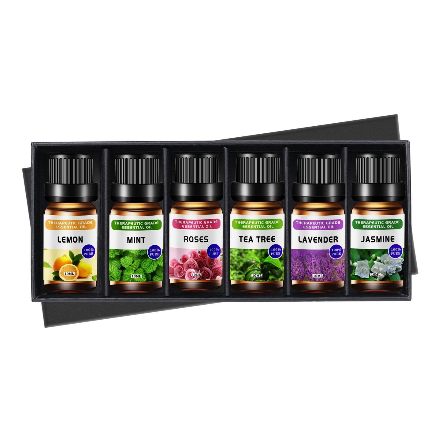 Aromatherapy Oil Single Square Essential Oil Kit 10ml Lavender Rose Plant Massage Essential Oil - NamafadStore
