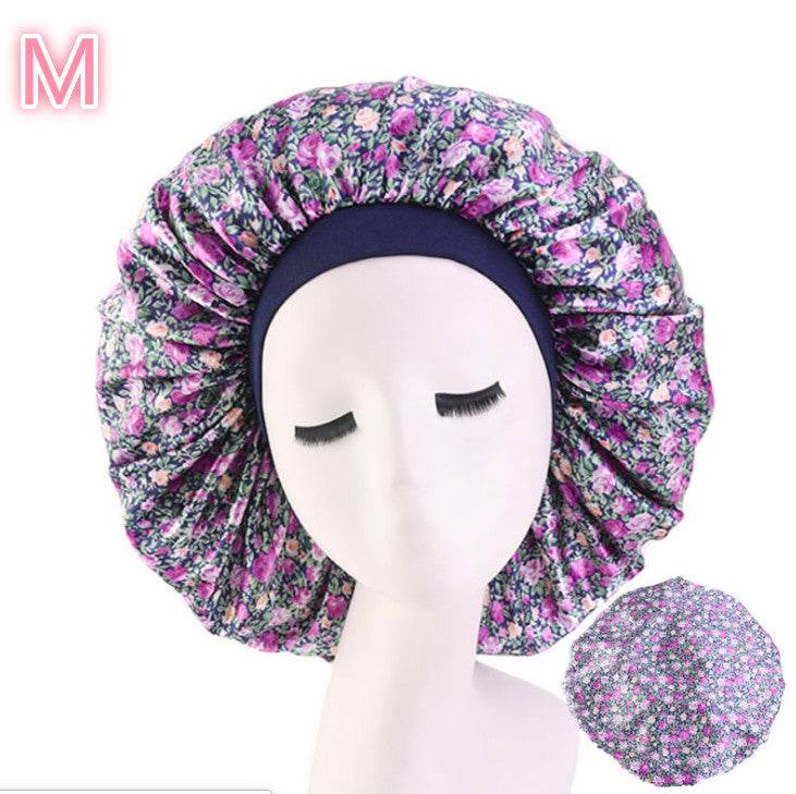 Beauty Print Satin Silk Bonnet Sleep Night Cap for Hair Protection - NamafadStore