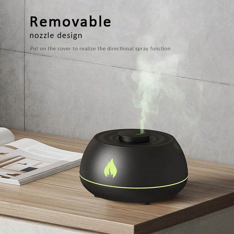 Flame Humidifier Diffuser 130ML USB Aromatherapy Essential Oil Diffuser 7 Colors Light Home Air Humidifier - NamafadStore