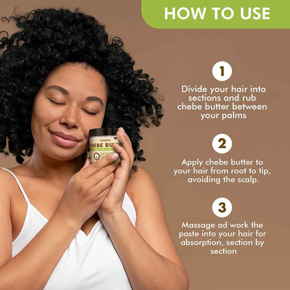 Chebe Hair Butter, Hair Care Chebe Butter Made with Chebe Powder, Castor Oil, Shea Butter, Hair Products Oil Butter for All Hair Types