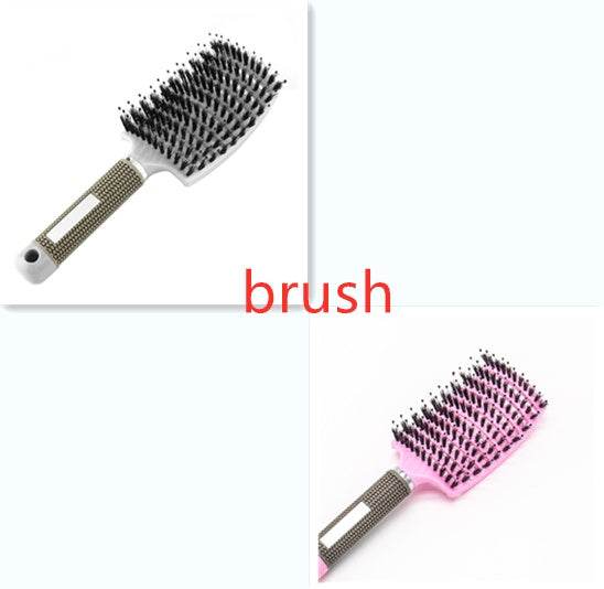 Hairbrush Anti Klit Brushy Haarborstel Women Detangler Hair Brush Bristle Nylon Scalp Massage Teaser Hair Brush Comb - NamafadStore