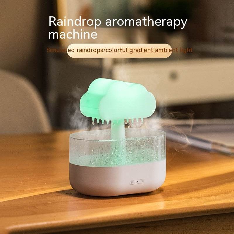Rain Cloud Night Light Humidifier With Raining Water Drop Sound And 7 Color Led Light Essential Oil Diffuser Aromatherapy - NamafadStore