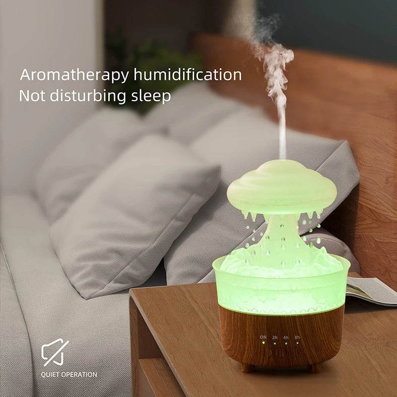 Rain Cloud Humidifier - Night Light, Raining Sound, 7 Color LED, Essential Oil Diffuser, Aromatherapy - NamafadStore