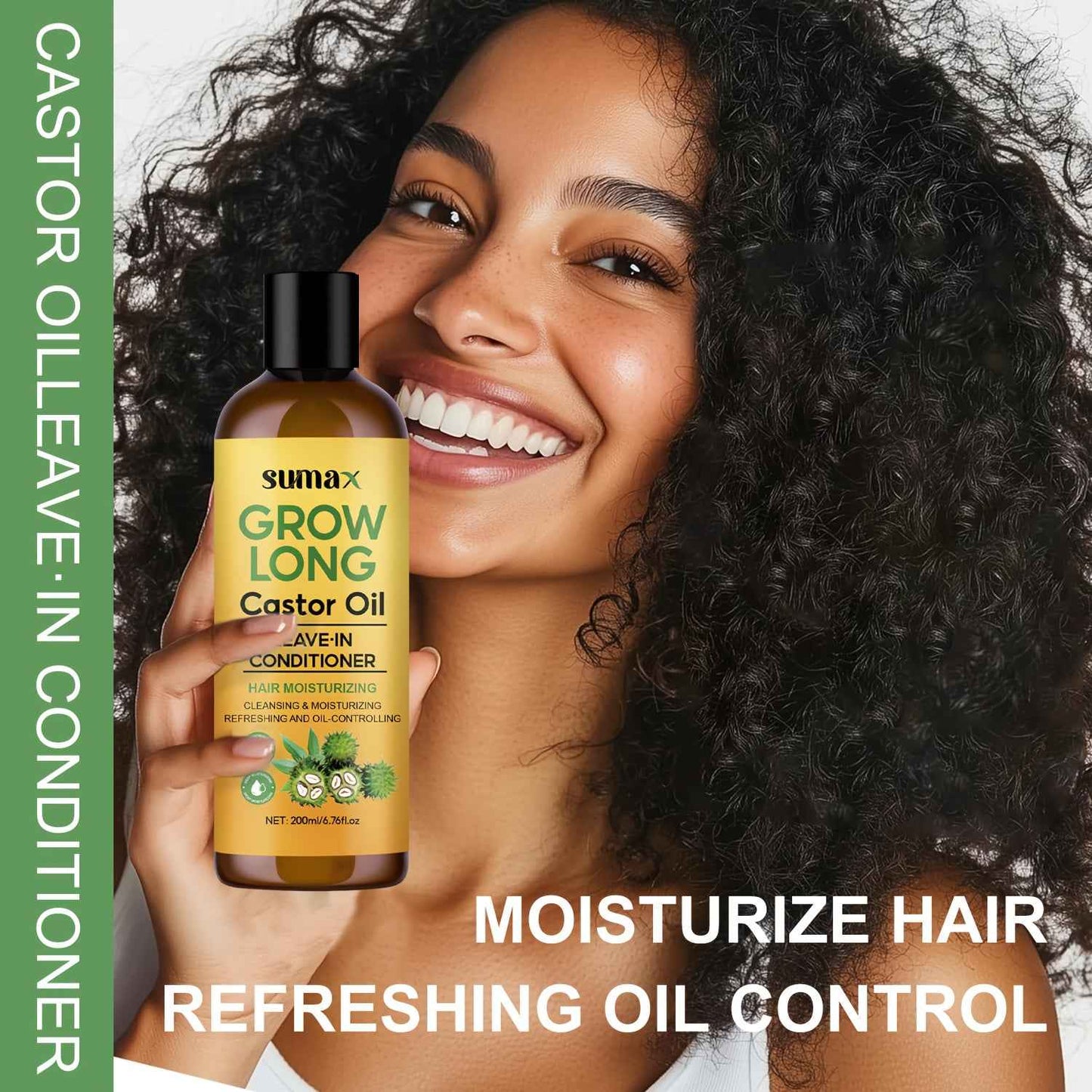 6.76oz*2 hair care set castor oil conditioner + rosemary shampoo, rich in rosemary extract, castor seed oil, combined use, shampooing with essential oils, healthy with, smooth and silky, long-lasting fragrance